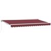 LKJephalotrop Tenda da sole con braccio articolato, 350 x 200 cm, tenda da sole a mezza cassetta, per terrazza e balcone, retrattile, in poliestere, con manovella e telaio in alluminio, rosso bordeaux