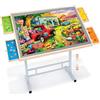 Fanwer Tavolo puzzle con gambe e 4 cassetti