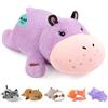 shownicer Animali da Peso Ippopotame 0,45 KG Animale di Peluche Pesante Ippopotame Stoffa Giocattolo di Peluche Ippopotame Cuscino di Peluche Giocattolo Regalo per Adulti Bambini 3+ Anni (Ippopotame B
