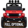 Mondial Toys Jeep Wrangler Rubicon 12V Macchina Elettrica per Bambini con Licenza Ufficiale Doppio Motore Telecomando Parentale Luci LED Musica Auto Elettrica Fuoristrada Full Optional (Rosso)