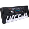 Btuty 37 tasti USB organo elettronico pianoforte elettrico con microfono nero musica digitale tastiera elettronica altoparlanti stereo integrati con 8 toni 8 ritmi 6 canzoni demo 4 percussioni regalo