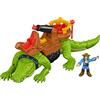Fisher-Price Imaginext- Coccodrillo Gigante con Personaggio Capitan Uncino, Giocattolo per Bambini 3+Anni, DHH63