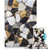 JIANGENNF Puzzle da 1000 pezzi per adulti, mosaico nero, bianco e oro, gioco rompicapo, attività per tutta la famiglia, compleanno e Natale 38x26cm