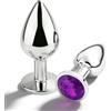 Favelable 2 Pezzi Plug Anale Set, Dilatatore Ano Sex, Giocattoli Erotici Plug Anali, Toys Sessuali Anal Piccolo, Design semplice e confortevole, Adatto per principianti (Violetta scura)