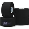 OK TAPE Nastro sportivo bianco, set di 4 rotoli di nastro (3.8 cm x 13.7 m), nastro autoadesivo con forza adesiva extra forte, Nero