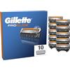 Gillette Lamette Proglide, 10 Cartucce per Rasoio Barba Uomo, Multicolore