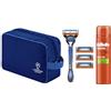 Gillette Uefa Champions League Special Edition Gillette Fusion5 Rasoio Barba Manuale Fusion 5, 4 Lamette Gillette Fusion 5 di Ricambio con Striscia Lubrificante a 5 Lame, Schiuma da Barba Fusion5
