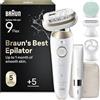 Braun Silk-Épil 9 Flex Epilatore Elettrico Donna, Accessori, 9-481 3d Oro