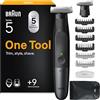 Braun Series XT5 Rasoio Elettrico Barba Tutto-In-Uno, Accessori XT5270 Nero