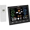 TFA Dostmann stazione meteo con sensore esterno con display VA Contrast, 35.1171, termometro e igrometro per interni/esterni, previsioni meteo, allarme temperatura, orologio, nero