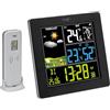 TFA Dostmann Stazione meteo con sensore esterno SUN2 digitale, 35.1174, per temperatura interna ed esterna, ampio display a colori, con clima interno, incluso orologio radiocontrollato con data