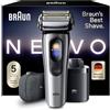 Braun NEVO Rasoio Elettrico Barba, Custodia Da Viaggio, NEVO11005C, Argento