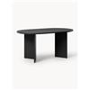 Westwing Collection Tavolo ovale in legno Toni, 200 x 90 cm - Nero