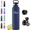 Motswedi Borraccia Termica 1000 ml, 18/8 Acciaio Inox, Bottiglia Termica, Riutilizzabile, Borracce Termiche, a Prova di Perdita, Bottiglia acqua per Sport, Yoga, Palestra, Ufficio - Blu Scuro