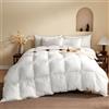 KUSNUG Piumino Singolo 135 × 200 cm-50% Piumino e 50% Piuma 4 Stagioni