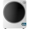 Cecotec Asciugatrice Compatta a Evacuazione 2,5 Kg Bolero DressCode Dry 3150V. 950W, 6 Programmi, Programma ECO, Manopola Intuitiva, Asciugatura Rapida, Ideale per Spazi Piccoli, Bianca