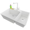 PRIMAGRAN Lavandino da Cucina al Mobile 80cm + Rubinetto, 78x53cm