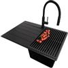 PRIMAGRAN Lavandino da Cucina Tutto Nero - Copenhagen Top, 70x50cm