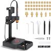 Mintion Pressa verticale con set di calore con saldatore da 90 W, punte termofissate M2-M8, 30 dadi in ottone filettati per parti stampate in 3D