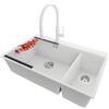 PRIMAGRAN Lavandino da Cucina Bianco - Oslo Duo Top, 78x50cm