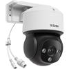 ZOSI 4K PoE PTZ Telecamera di Sorveglianza per Esterni, Rilevamento Persone/Veicoli/Volti, Auto-tracking, Audio Bidirezionale, Visione Notturna IR, Compatibile SOLO con 4K PoE NVR, C290
