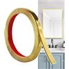 Hengrongshen Modanatura Adesiva per Pareti Oro Opaco (6M x 1.5cm) Facile da Tagliare e Incollare, Strisce Decorative Flessibili in PVC per Cornici, Specchi, Soffitti, Pavimenti, Armadi, Piastrelle