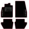 QUEMAR Tappetini Auto per Ford Puma dal 2019, Bordo Fucsia, 2 Ricami | anche Hybrid / Kit Tappeti Moquette e Gomma su Misura / Set 2 Anteriori + 2 Posteriori / Ricami e Colori Personalizzati