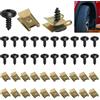 FinalCool 40 Pcs Dadi a U Clip di Fissaggio e Viti Autofilettanti per Auto Carrozzeria, 20 Viti Autoperforanti in Metallo (OEM N90974701) e 20 Clip a U, per Fissaggio Sottoscocca Auto, Parasassi e Parafanghi