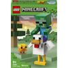 LEGO 21582 Minecraft Fantino di Polli, Giocattolo 3D con 3 Personaggi, Decorazione Cameretta, Regalo per Gamer e Bambini 9+
