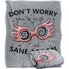 LOGOVISION Harry Potter Luna Lovegood Spectrespecs Nero Coperta super morbida al tatto setoso - 152 x 127 cm