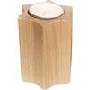 HESS SINCE 1990 Hess Holzspielzeug 40029 - Portacandela a Forma di Stella, in Legno, Naturale, Circa 9 cm, Decorazione per Occasioni Speciali dai Monti Metalliferi