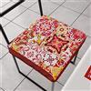 PETTI Artigiani Italiani - Cuscini per Sedia Cucina con Elastico da 2 Pezzi, Copricuscini Sedia in Microfibra con Elastico, Cuscini Coprisedia con Molla Disegno Vietri Rosso 100% Made in Italy