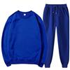 Generisch Set di tuta da uomo, tuta sportiva da uomo con scollo tondo, senza cappuccio, casual, tuta da jogging monocromatica, pantaloni sportivi basic, tuta da tempo libero, morbida e comoda, abbigliamento