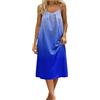 Allegorly Vestito Halter Donna Vestito Backless con Spalline Spaghetti Morbido Lungo Abiti Estivi Casual Abiti Estivi Aperti per Vacanze Spiaggia Casa Tinta unita, 2-blu, XXL
