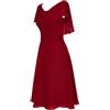 Cocila Vestito Corto Estivo Lady Formal High Waist Party Dress Wedding Bridesmaid Cocktail Dress Polyester Blended Sunscreen Party Donne Abito Bianco Damigella Vestito di Jeans Donna Estivo