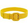 Vivid-it Cintura elastica intrecciata larga da donna, cintura elastica colorata in tessuto elasticizzato con fibbia quadrata per abiti, jeans e abiti estivi, Giallo, 4.5cm X 98cm
