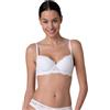 Lovable Reggiseno Imbottito con Ferretto in Pizzo Elastico, Coppe Leggere, Bianco 36B - 4B