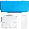 DHSBGWSX 1 scatola per pallet blu, tavolozza per acquerelli e tavolozza mista, con più scomparti, coperchio portatile in plastica