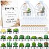 MTLEE Set di 36 candele a forma di cactus succulente, bomboniere per baby shower, per gli ospiti, include 36 candele tealight per piante, 36 etichette di ringraziamento, 36 sacchetti di organza,
