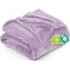 Utopia Bedding Plaid Coperta Pile di Flanella [150x200 cm, Lilla]
