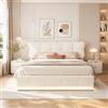 JiaOyu Letto Imbottito, Dimensioni: 160 x 200 cm, LED, con Spazio di Archiviazione e Doghe, Letto Matrimoniale, con Testata Imbottita, per Adolescenti, Ragazze, con Cassetto Idraulico, in Velluto