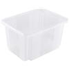 keeeper Box Contenitore con Sistema di Rotazione/Impilaggio, 38 x 28,5 x 20,5 cm, 15 L, Emil, Trasparente