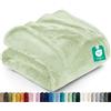 Utopia Bedding Plaid Coperta Pile di Flanella [150x200 cm, Verde salvia] | Pled Divano, Coperta Morbida per Letto Matrimoniale, Calda e Accogliente, Ideale per Letto, Divano e Poltrona