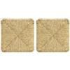 Mediawave Store - Ricambio per Sedia, Seduta in Paglia Naturale Telaio Fondo per Sedia Modello Pisa, Montaggio Facile,Fondo Telaio di Ricambio 37x37cm (Set 2 pz)