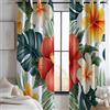 Generic Tende oscuranti Piante Fiori Tropicali Tenda con occhielli fantasia Colorato Tenda isolante per soggiorno Camera da letto Tenda stampata 140L x 280A cm (2 Pannelli) Tende per interna