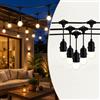 B·LED BARCELONA LED BARCELONA LED Catena Luminosa da Esterno 10 Metri con 10 Lampadine LED E27 1W IP44 Bianco Caldo 3000K, Ghirlanda Estensibile con Spina per Terrazza Giardino Patio Balcone