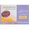 Honsell Fabriano Artistico Acquarello Watercolour, extra bianco, grana fine pressata, 30,5 x 45,5 cm, 20 fogli da 300 g/m², carta per acquerelli di alta qualità, blocco incollato su 4 lati, vegano