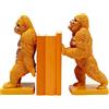 Kare Design fermalibri Gorilla Orange (Set da 2), arancione, motivo animali, gorilla, scimmia, accessorio libreria, ordine decorazione sala, studio, cameretta, 29 cm