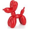 AMOIENSIS Decorazione con statua di cane palloncino, scultura animale di cane palloncino rosso vivace da 10 cm circa, piccoli oggetti per arredare una mensola