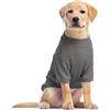 Hjumarayan Maglione sottile per cani di taglia grande, leggera maglia a costine | per Border Collie, pastore australiano e labrador, maglione per tutti i giorni, elastico e morbido, grigio granito, XL